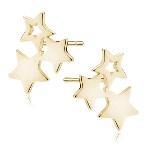 Cercei placati cu aur galben din argint stelute DiAmanti Z2211EG-DIA (Argint 925‰ 0,7 g.)